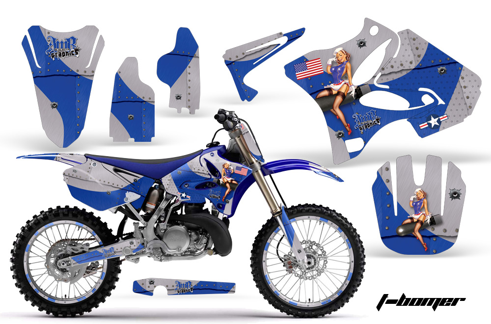 Yamaha YZ125 YZ250 96-11 Graphics Kit TB BL NPs